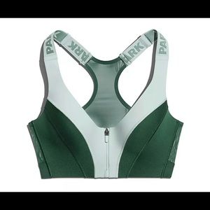 Adidas IVY PARK MEDIUM SUPPORT ZIP BRA Dark Green